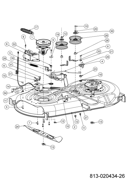 Cub Cadet Ersatzteile Rasentraktoren XT1-LT46 13APA9CT056 (2022) Mähwerk (46/117cm)