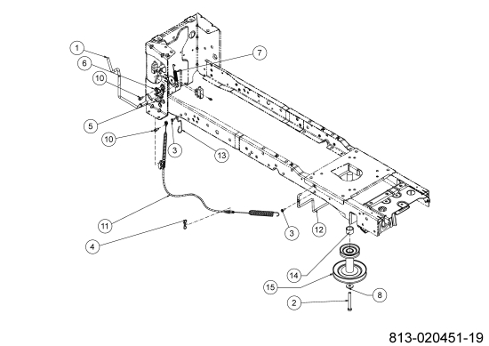 Cub Cadet Ersatzteile Rasentraktoren XT1-LT46 13APA9CT056 (2022) Mähwerkseinschaltung, Motorkeilriemenscheibe