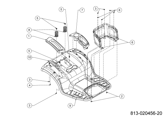 Cub Cadet Ersatzteile Rasentraktoren XT1 LT50 FAB 13AQA1CL056 (2022) Sitzwanne