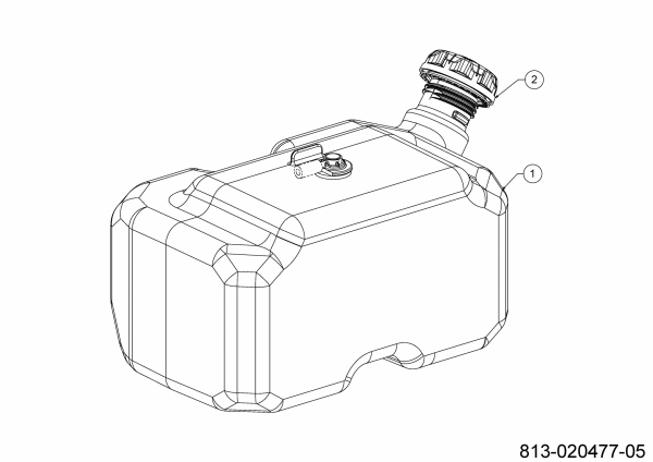 Ersatzteile Gartenland Rasentraktoren GL 14-92 H Typ: 13AB71KE640 (2021) Tank