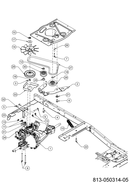 Cub Cadet Ersatzteile Rasentraktoren LR2 NR76 13AB21HD603 (2022) Fahrantrieb