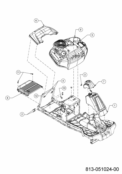 Ersatzteile MTD Rasentraktor Minirider 76 SDE Typ: 13C726JD600 (2021) Verkleidungen 
