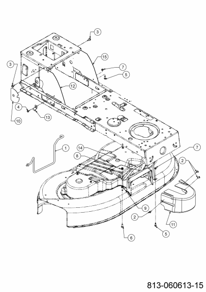 Ersatzteile MTD Rasentraktor Smart RG 145 Typ: 13A876KG600 (2021) Abdeckungen Mähwerk G (42/107cm) 