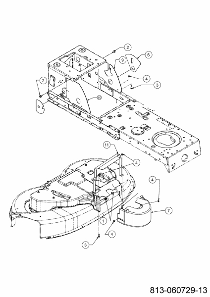 Cub Cadet Ersatzteile Rasentraktoren LT2 NS96 13BB79DF603 (2021) Abdeckungen Mähwerk F (38/96cm)