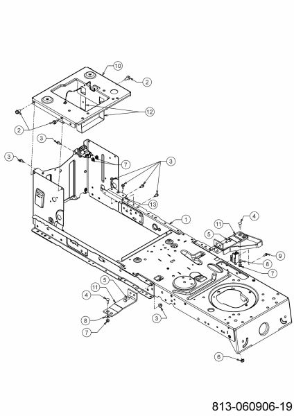 Cub Cadet Ersatzteile Rasentraktoren LT1 NS96 13BB76DF603 (2021) Rahmen