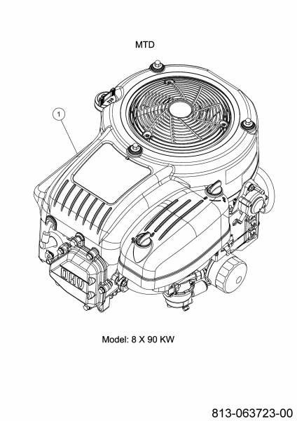 Ersatzteile Gartenland Rasentraktoren GL 14-92 H Typ: 13AB71KE640 (2021) Motor MTD