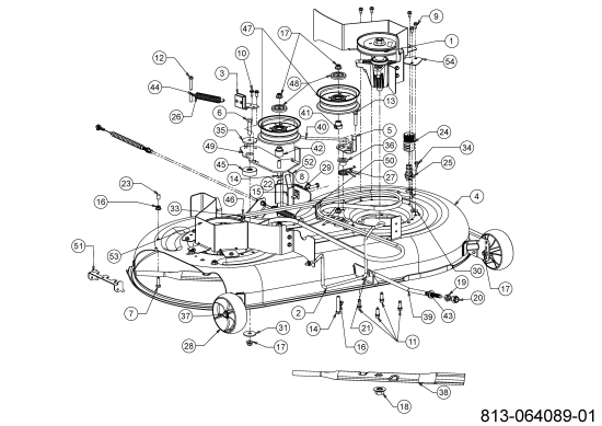 Cub Cadet Ersatzteile Rasentraktoren LT3 PS107 13AJ79DS603 (2022) Mähwerk G (42/107cm)