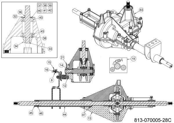 Ersatzteile MTD Rasentraktor Smart RE 125 Typ: 13B776KE600 (2021) Getriebe 1 