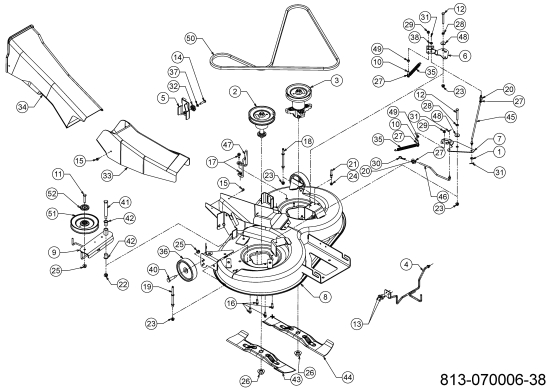 Cub Cadet Ersatzteile Rasentraktoren LT2 NR92 13AB71BE603 (2023) Mähwerk 92cm