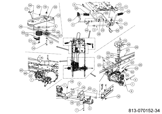 Cub Cadet Ersatzteile Rasentraktoren LT2 NR92 13BB71DE603 (2022) Hydrostat, Keilriemen, Pedale