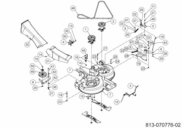 Ersatzteile MTD Rasentraktor Smart RE 125 Typ: 13B776KE600 (2021) Mähwerk 