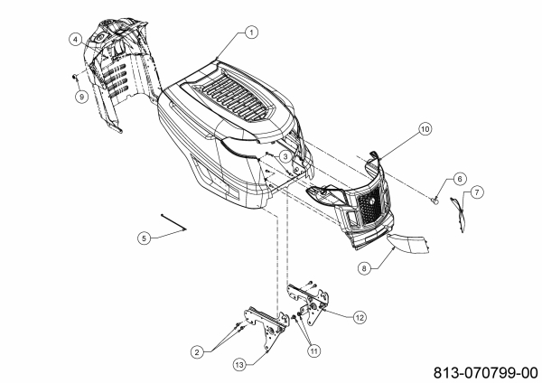 Ersatzteile MTD Rasentraktor Smart RF 125 Typ: 13B776KF600 (2021) Motorhaube 