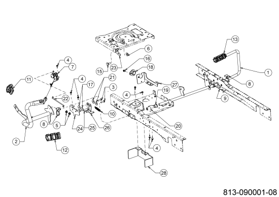 Cub Cadet Ersatzteile E-Rasentraktoren XT2 ES107 33ABA7CS603 (2021) Pedale