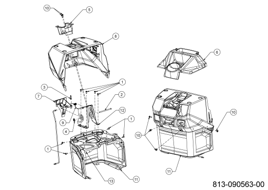Cub Cadet Ersatzteile E-Rasentraktoren XT2 ES107 33ABA7ES603 (2022) Armaturenbrett