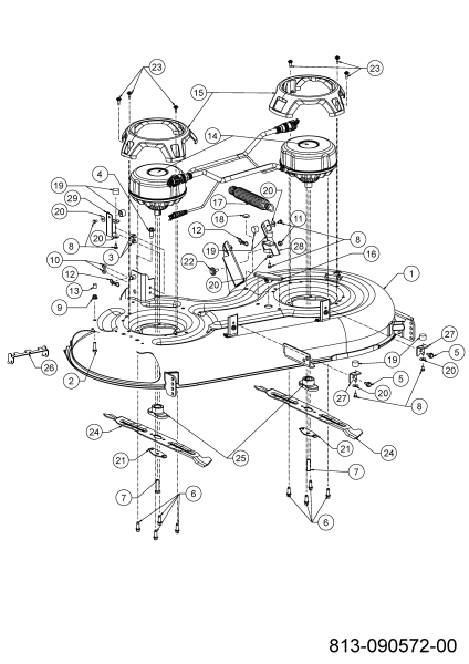 Cub Cadet Ersatzteile E-Rasentraktoren XT2 ES107 33ABA7ES603 (2022) Mähwerk