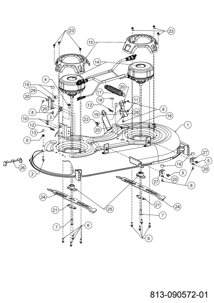 Cub Cadet Ersatzteile E-Rasentraktoren XT2 ES107 33ABA7ES603 (2023) Mähwerk
