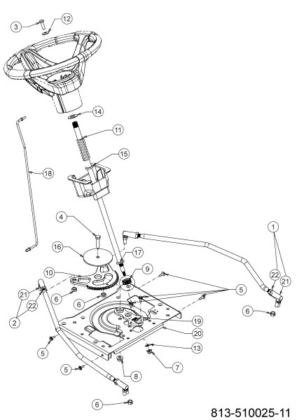 Cub Cadet Ersatzteile Rasentraktoren XT1 OS96 13A8A1TF603 (2022) Lenkung
