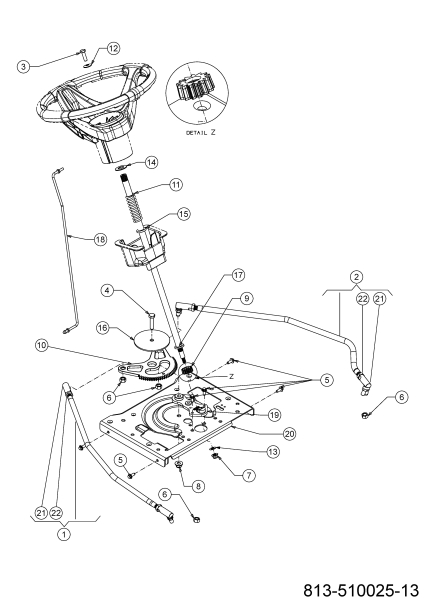 Cub Cadet Ersatzteile Rasentraktoren XT1 OS96 13A8A1TF603 (2024) Lenkung