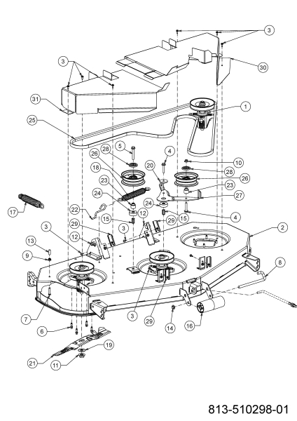 Cub Cadet Ersatzteile Gartentraktoren XT3 QS137 14AFA5TM603 (2022) Mähwerk (54/137cm)
