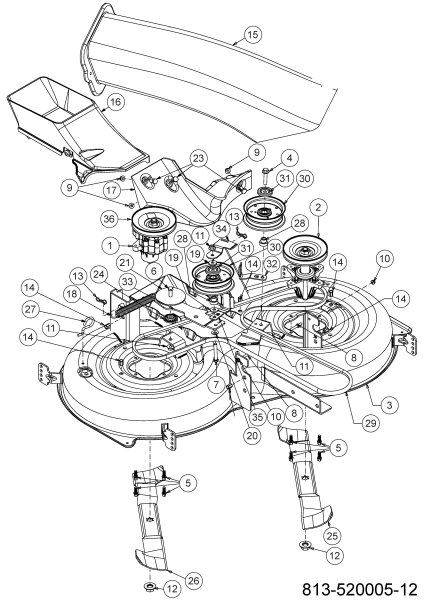 Cub Cadet Ersatzteile Rasentraktoren XT2 QR106 13AFA1TR603 (2023) Mähwerk