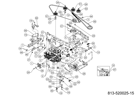 Cub Cadet Ersatzteile Rasentraktoren XT3 QR106 13AFA5TR603 (2023) Fahrantrieb