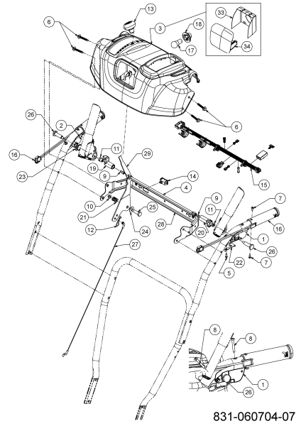 Cub Cadet Ersatzteile Schneefräsen XS2 61 SWE 31AW5BLR603 (2022) Armaturenbrett