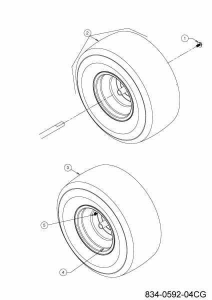 Ersatzteile Mastercut Rasentraktoren MASTERCUT RT 92 Typ: 13BB775E659 (2021) Räder hinten