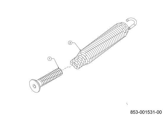 Cub Cadet Ersatzteile Zero Turn XZ6 S127 17AIGGY2603 (2024) Hubhilfe Mähwerk