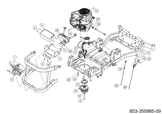 Cub Cadet Ersatzteile Zero Turn XZ7 L122 ULTIMA 47AIAAA6603 (2023) Motorzubehör