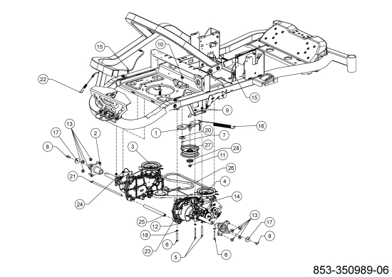 Cub Cadet Ersatzteile Zero Turn XZ5 L127 17AIEACL603 (2022) Fahrantrieb