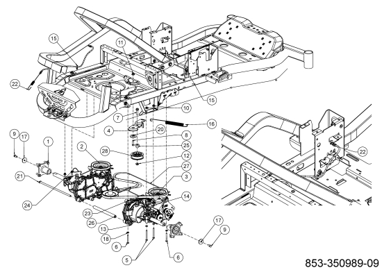 Cub Cadet Ersatzteile Zero Turn XZ5 L127 17AIEACL603 (2024) Fahrantrieb