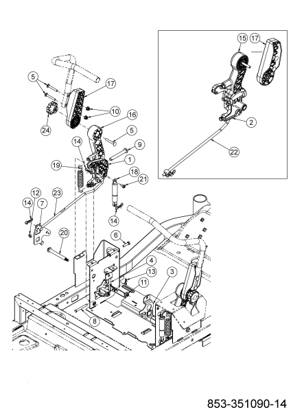 Cub Cadet Ersatzteile Zero Turn XZ5 L127 17AIEACL603 (2024) Lenkung