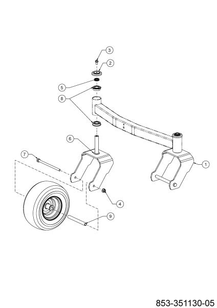 Cub Cadet Ersatzteile Zero Turn XZ5 L137 17AIEAC3603 (2024) Vorderachse