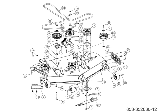 Cub Cadet Ersatzteile Zero Turn XZ8 S137I ULTIMA 47ATCAB7603 (2023) Mähwerk