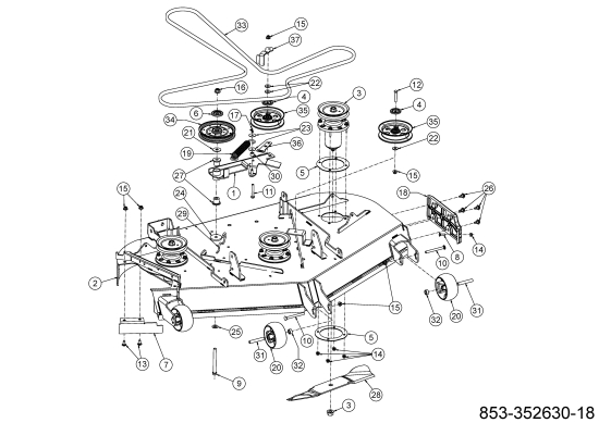 Cub Cadet Ersatzteile Zero Turn XZ8 S137I ULTIMA 47ATCAB7603 (2024) Mähwerk