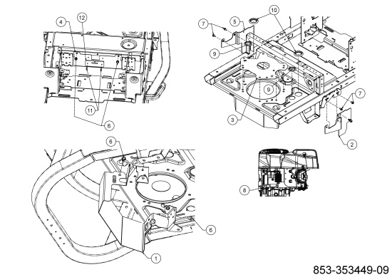 Cub Cadet Ersatzteile Zero Turn XZ5 L127 17AIEACL603 (2022) Halteplatten Rahmen