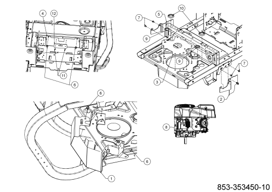 Cub Cadet Ersatzteile Zero Turn XZ5 L107 17BAEACS603 (2023) Halteplatten Rahmen