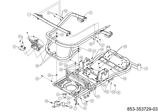 Cub Cadet Ersatzteile Zero Turn XZ5 L137 17AIEAC3603 (2021) Rahmen
