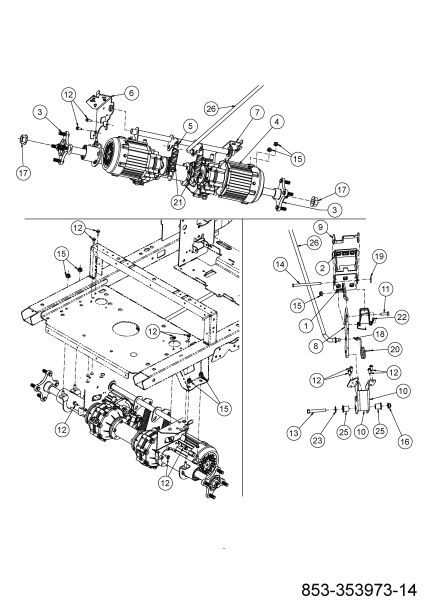 Cub Cadet Ersatzteile Zero Turn XZ5 EL107 34BBA2CS603 (2024) Fahrantrieb