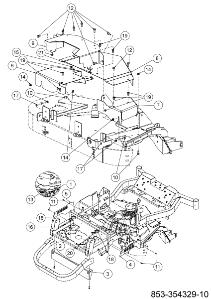 Cub Cadet Ersatzteile Zero Turn XZ8 S122 ULTIMA 47AICAB6603 (2023) Verkleidungen Mähdeck