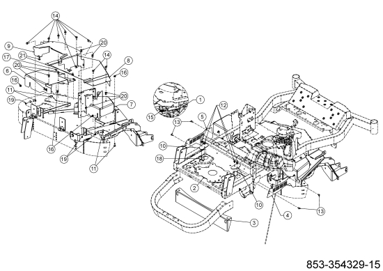 Cub Cadet Ersatzteile Zero Turn XZ8 S122 ULTIMA 47AICAB6603 (2024) Verkleidungen Mähdeck