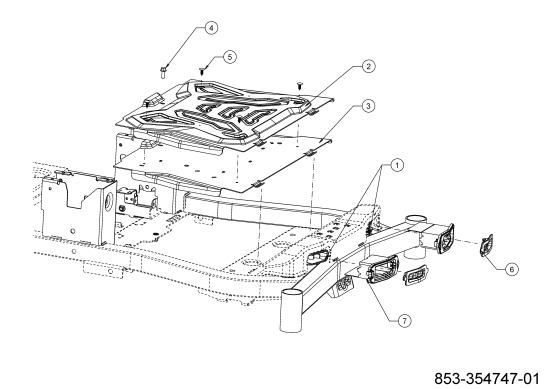 Cub Cadet Ersatzteile Zero Turn XZ5 EL107 34BBA2CS603 (2024) Trittbrett, Beleuchtung