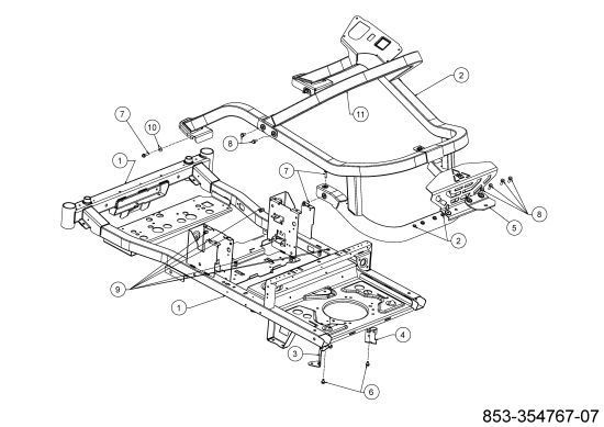 Cub Cadet Ersatzteile Zero Turn XZ6 S127 17AIGGY2603 (2024) Rahmen