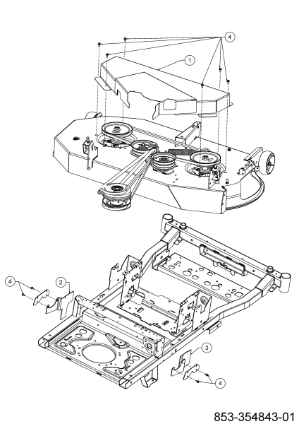Cub Cadet Ersatzteile Zero Turn XZ6 S117 17AIGBYN603 (2023) Mähwerksabdeckung