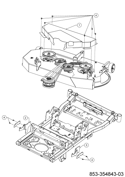 Cub Cadet Ersatzteile Zero Turn XZ6 S117 17AIGBYN603 (2024) Mähwerksabdeckung