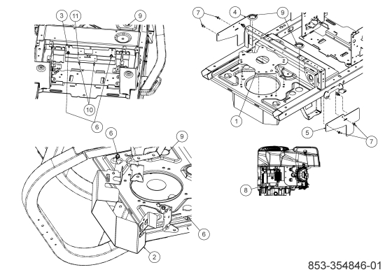 Cub Cadet Ersatzteile Zero Turn XZ5 L137 17AIEAC3603 (2023) Halteplatten Rahmen