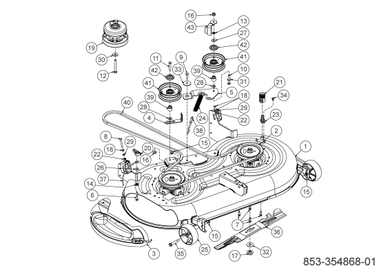 Cub Cadet Ersatzteile Zero Turn XZ5 L107 17BAEACS603 (2023) Mähwerk