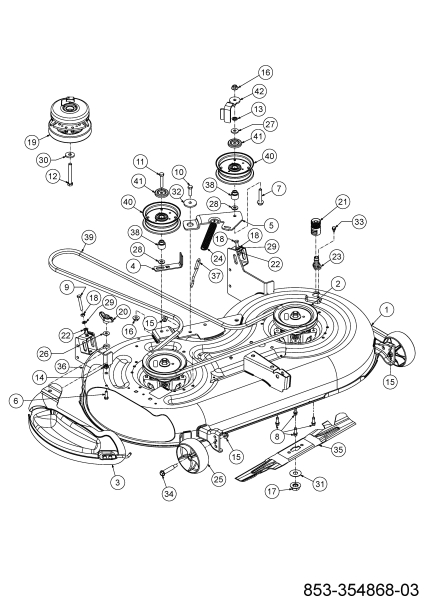 Cub Cadet Ersatzteile Zero Turn XZ5 L107 17BAEACS603 (2024) Mähwerk