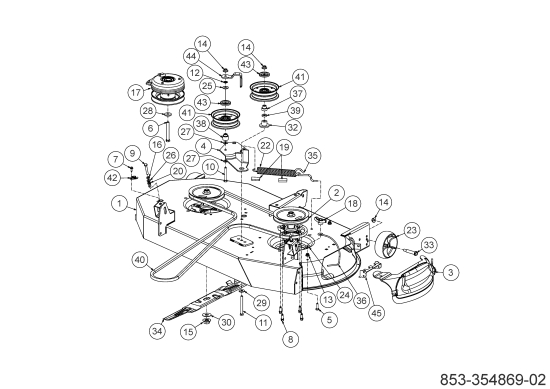 Cub Cadet Ersatzteile Zero Turn XZ6 S117 17AIGBYN603 (2024) Mähwerk
