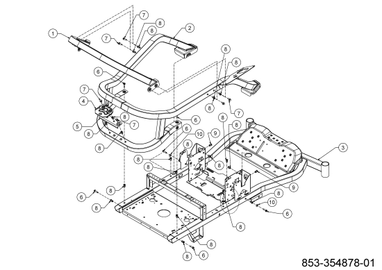 Cub Cadet Ersatzteile Zero Turn XZ5 EL107 34BBA2CS603 (2023) Rahmen